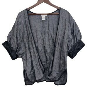 Soft Surroundings Wool Blend Open Front Cardigan Womens Large Boho‎ Lagenlook